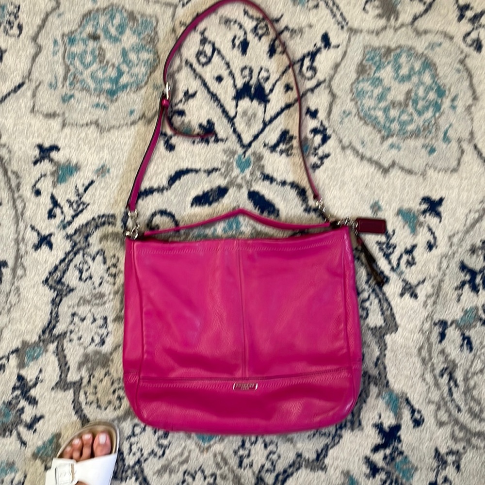 Coach Pink bag, soft leather, in good condition